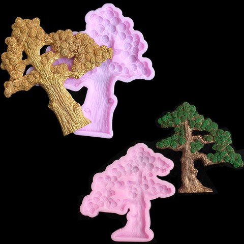 3D Pine Trees Silicone Cake Mold Decorating Gumpaste Tools Fondant Sugarcraft Mold Candy Moulds ► Photo 1/6