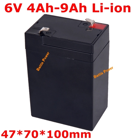 Lithium 6V 4.5AH Storage Batteries li-ion 4AH 5AH 6Ah 7ah 8Ah 9ah not Lead Acid for Children Electric Car Electronic led Lights ► Photo 1/6