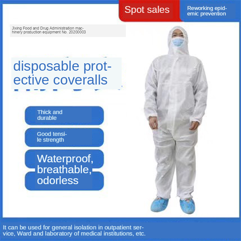 Hazmat PPE Protective Suit Personal protective Equipment Breathable Disposable Coveralls Lsolation suit Safety Clothing PM010 ► Photo 1/6