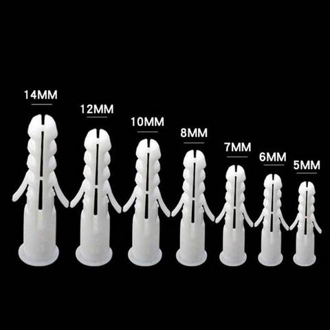 Plastic Nails Wall-Plug Fastening & Mounting Anchor Screw Wall Anchoring Expansion Screws Assortment Kit M6/M8/M10/M12 ► Photo 1/6