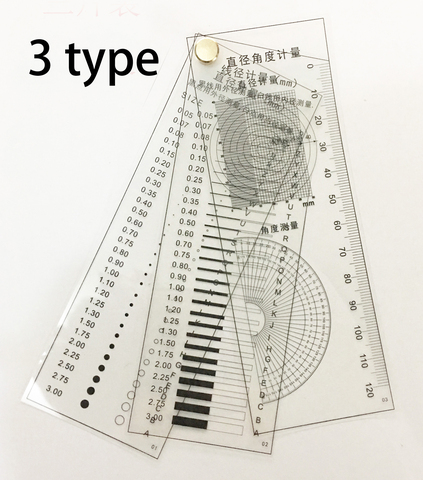 1sets Gauge Point Gauge Transparent Film Stain Card Comparison Card Stain Crack Contrast PET Dot Line Surface Quality Inspection ► Photo 1/5