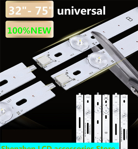 8piece/lot  32 inch -75inch use LCD TV LED light bar 3v 6v backlight universal FOR Hisense Changhong TCL Konka Skyworth ► Photo 1/1
