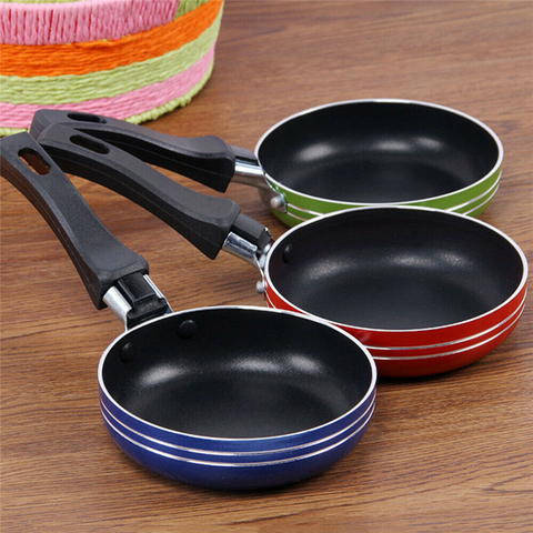 12cm Mini Cooking Pan Non-Stick Frying Pan Portable Breakfast Pan with Handle Suitable for Frying Eggs and Making Breakfast Tool ► Photo 1/6