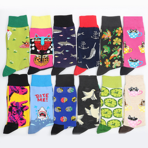 Men's Cotton Socks Gifts Funny Sock Warm Winter Christmas Women's Set Print Animal Cat From The Factory Dropshipping Contact Us ► Photo 1/6