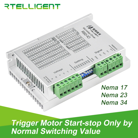 Rtelligent Nema17 Nema23 Nema34 R60-IO Switch Stepper Drive Stepper Motor Driver AC DC Driver for Stepper Motor CNC ► Photo 1/6