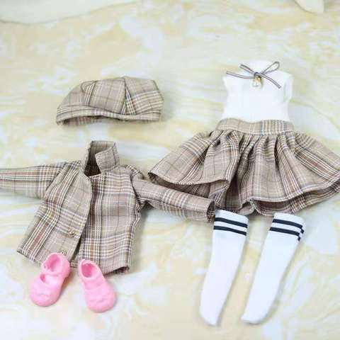 28cm Doll Accessories Set Doll Clothes and Shoes Fit To Blythe 1/6 BJD Dress Up Toys for Children Not Include Doll ► Photo 1/6