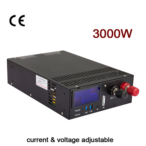 3000W high power switching power supply 12V 24V 36V 48V 60V 80V 110V 50A 60A 200A 125A CC/CV adjust 3000w display ► Photo 1/5