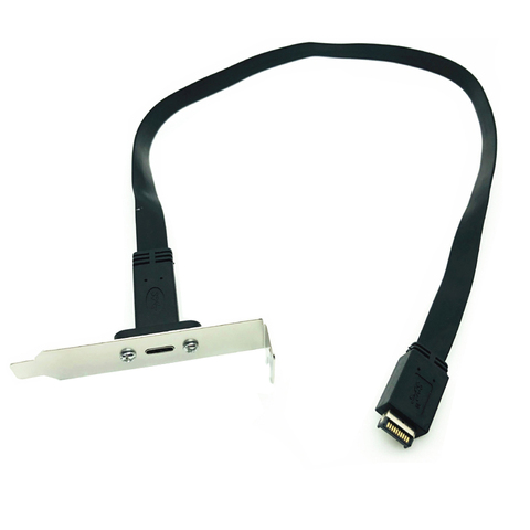 50cm USB 3.1 Front Panel Header Type-E To USB-C Type C Female Connector Extension Wire Cable +Panel Mount Screw Type E Connector ► Photo 1/6