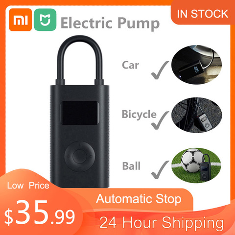 Xiaomi Mi Mijia Portable Air Pump Digital Compressor Tire Pressure Detection Electric Inflator Pump For Bike Motorcycle Car ► Photo 1/6