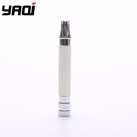 Yaqi White and Chrome Color Brass Safety Razor Handle ► Photo 1/6