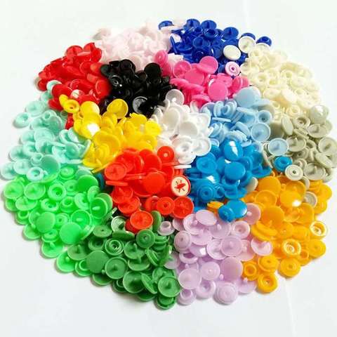 50 Sets T5 12MM Round Plastic Snaps Button Fasteners Quilt Cover