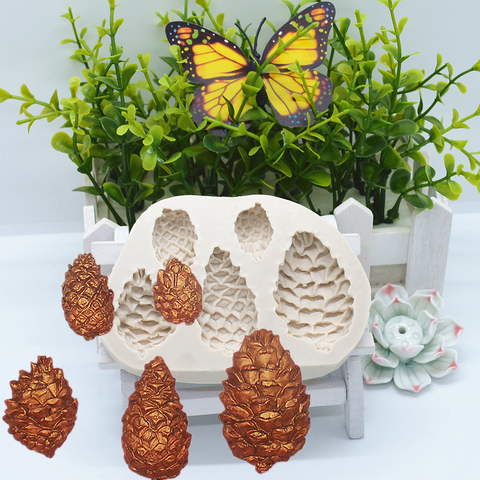 New Christmas Pine cones Silicone Mold Kitchen Resin Baking Tool Dessert Chocolate Lace Decoration DIY Cake Pastry Fondant Mould ► Photo 1/6