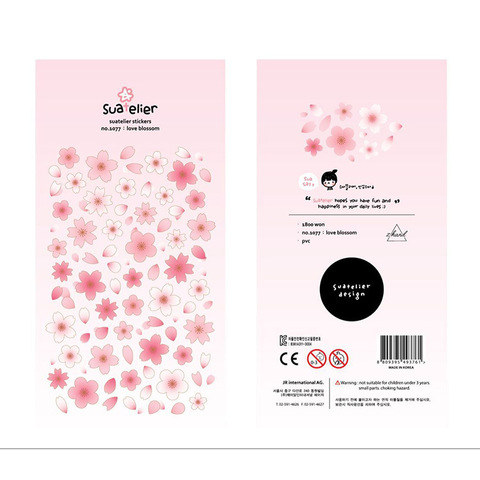 Korean Import Suatelier Brand Sonia Gold Foil Sakura  DIY Scrapbooking Diary Stationery Stickers Supplies ► Photo 1/1