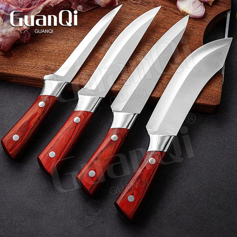 Kitchen Chef Knives Sets Stainless Steel Slaughter House Boning Knife Meat Cleaver Butcher Knife Sharp Cleaver Slicing knife ► Photo 1/6
