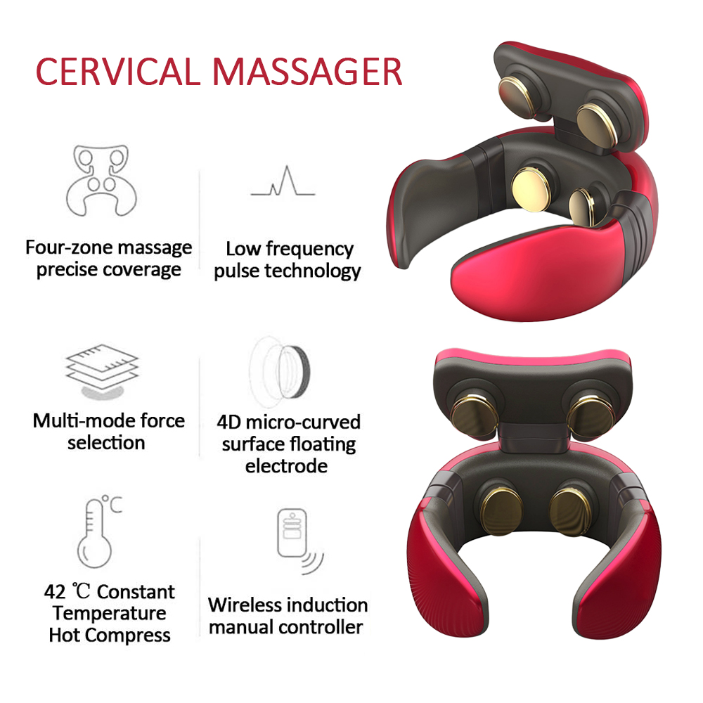 Smart Neck Shoulder Massager Pain Relief Tool Health Care Relaxation  Cervical 4D Magnetic Therapy Massage Machine