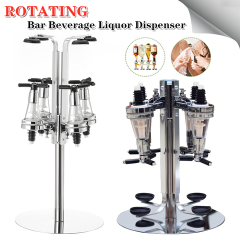 4 Bottle Bar Beverage Liquor Dispenser Holder Alcohol Drink Shot Cabinet Wall Mounted 4 Station Beer Wine Pourers Divider Dispen ► Photo 1/1