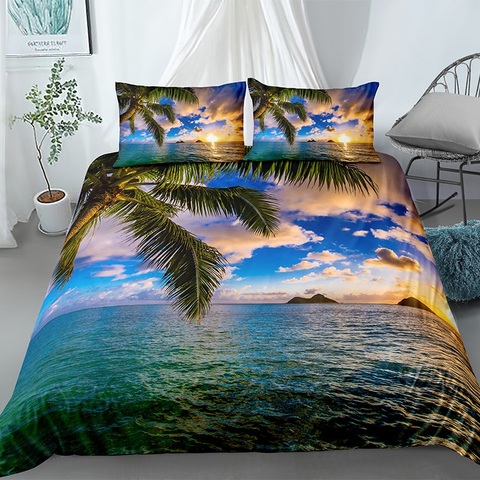 Beautiful Scenic Duvet Cover Sets 3D Flower Tree Waterfall Bedding Set Bed Linen Pillowcases Twin Full Home Textiles 2/3pcs ► Photo 1/6