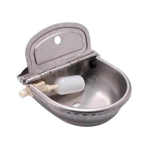 304 Stainless Steel With Drain Hole Drink Automatic Float Farming Trough Horse Cow Water Bowl Supplies Sheep Dog Pet Goat Cattle ► Photo 1/6
