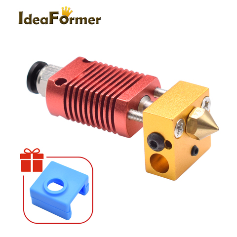 1set 3D Printer Parts MK8 Assembled Extruder Hot End kit For Ender 3 CR10 Printer 0.4mm 1.75mm Nozzle Aluminum Heating Block ► Photo 1/6