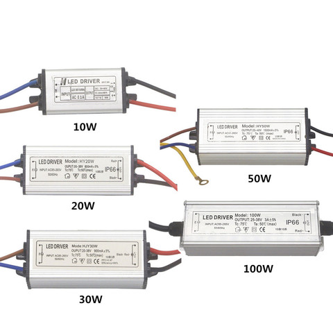 LED Driver 10W 20W 30W 50W 100W Adapter Transformer Lighting AC85V-265V to DC25-40V IP66 Power Supply ► Photo 1/6
