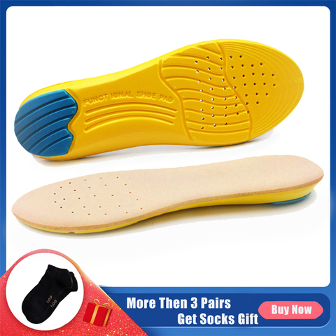 Sport Damping Insoles Support High Arch Insoles Stretch Breathable Feet Soles Pad Orthotic Shoes Running Cushion Unisex Insoles ► Photo 1/6