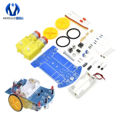 D2-1 Smart Robot Car Kits Intelligent Tracking Line Car Photosensitive Robot DIY Electronic Toy DIY Kit Patrol Automobile Parts ► Photo 1/6