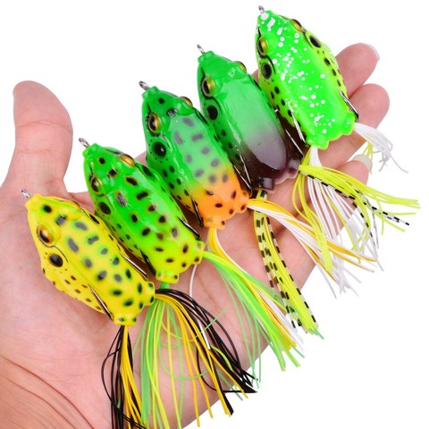 1Pcs 14g 12.5g 8g Top Water Ray Frog Shape Minnow Crank wobbler for Fly Fishing Soft Tube Bait Japan Plastic ► Photo 1/6