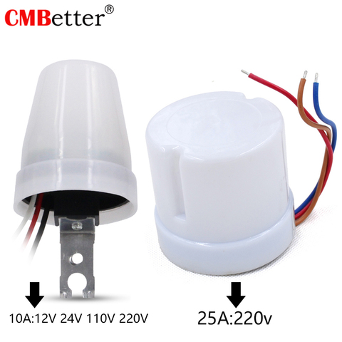 AC220V 12V Photocell Dawn Switch Photo Control Switch Sensor Light Switch for LED Light Tool control sensor outdoor street light ► Photo 1/6