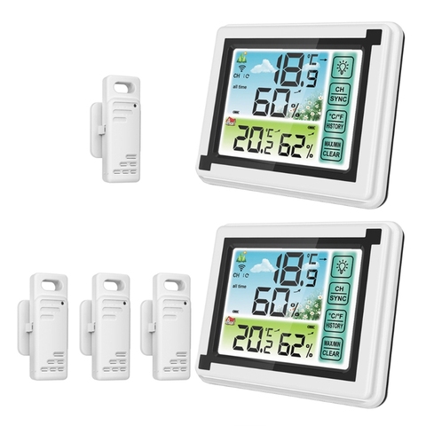 Wireless Weather Station Indoor Outdoor Thermometer Temperature Humidity Monitor ► Photo 1/6