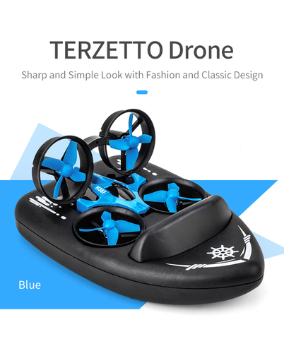 2022New Upgraded H36 JJRC H36F Terzetto 1/20 2.4G 3 In 1 RC Vehicle Flying Drone Land Driving Boat Quadcopter Model Toys RC Quad ► Photo 1/6