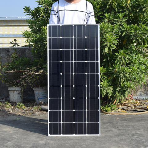 solar panel 12V 300w 150w Glass Temper Monocrystalline cells solar battery charger car boat RV caravan camper home system 1000w ► Photo 1/1