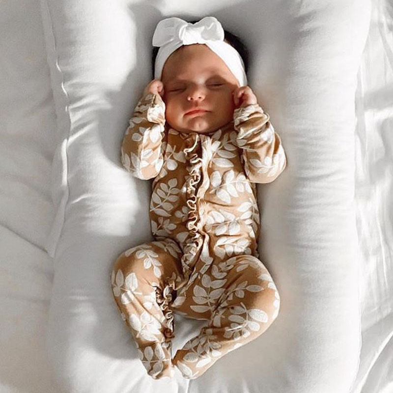 Infant Kids Baby Girl Floral/Plain Romper Jumpsuit Playsuit Bodysuit Outfit Cute 