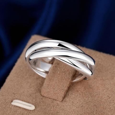 Free shipping For women lady wedding Beautiful charm Fashion women Silver color Rings Jewelry cute lover gift R167 ► Photo 1/6