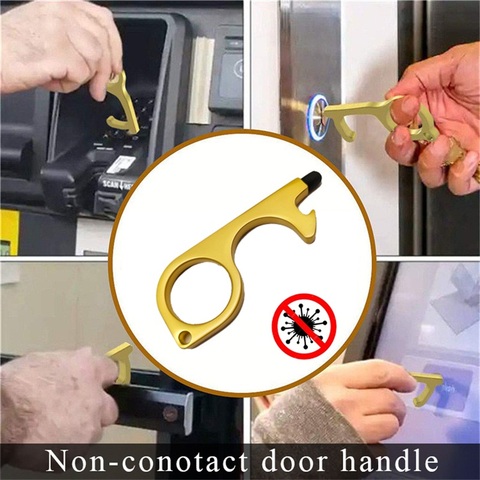2022 New Arrival Multi function Non Contact Elevator Handle Key Hygiene Steel Door Opener Disinfection Prevent Secondary Contact ► Photo 1/6