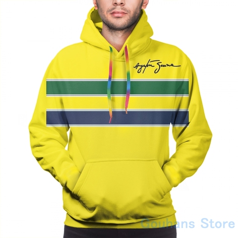 Mens Hoodies Sweatshirt for women funny Ayrton Senna STRIPES print Casual hoodie Streatwear ► Photo 1/6