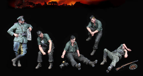 1/35 Resin Figure Model kits  5 figures Unassambled Unpainted 771 ► Photo 1/2