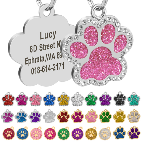 Free Engraved Pet Dog ID Tag Personalized Cat Puppy ID Tag Pet Dog Collar Accessories Custom Dogs Anti-lost Name Tags Pendant ► Photo 1/6