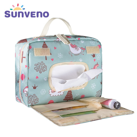 Sunveno Baby Diaper Bags Maternity Bag for Disposable Reusable Fashion Prints Wet Dry Diaper Bag Double Handle Wetbags 21*17*7CM ► Photo 1/6