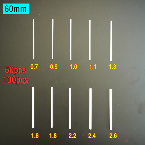 60mm Glass fiber rod for squid hook 50pcs 100pcs 200pcs Fishing Bait Jig Accessories stick 0.7mm 0.9mm 1.3mm 1.6mm 1.8mm pole ► Photo 1/6