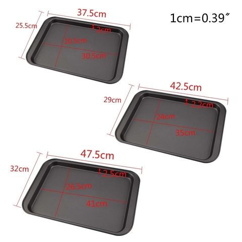 Carbon Steel Rectangle Plate Tray Non Stick Pizza Pan Cake Mold Baking Bakeware ► Photo 1/6