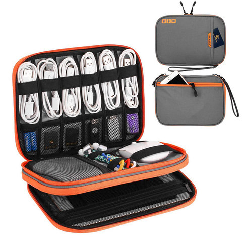 Mobile Carry Drive Travel Headset Portable Gadget iPad USB Power Bag Flash Data Storage Cables Organizer Disk Charger Electronic ► Photo 1/6