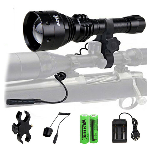 Zoomable Adjustable Infrared Light Hunting Torch Black 850nm IR Night Vision High Quality Long Range+18650 Battery+Charger+Mount ► Photo 1/6