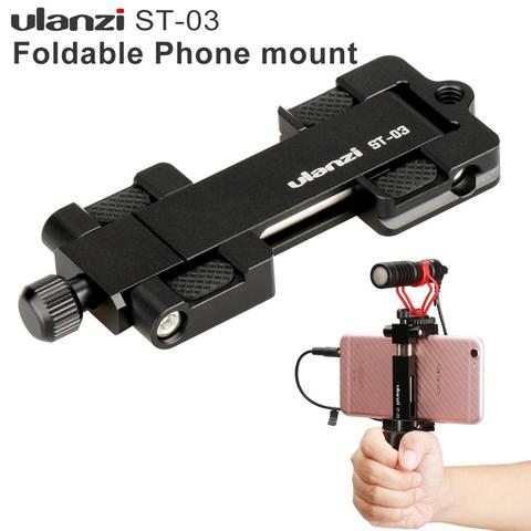 Ulanzi Metal Phone Tripod Mount With Cold Shoe Universal Clip Holder For SmartPhone Microphone Light For Iphone7 Samsung ST-03 ► Photo 1/6