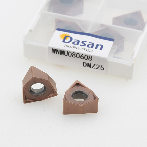 10pcs WNMU080608 Carbide Milling Inserts Cutting Tool Knife Blades Face End Mill Insert Cutter Tools  Lathe Machine Metal ► Photo 1/4