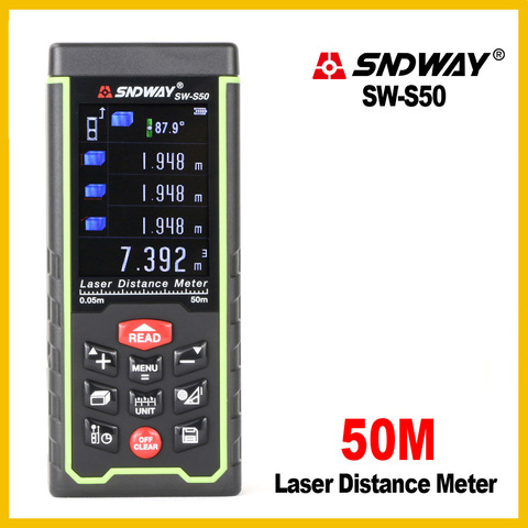 Sndway  USB Recharge Portable Colorful Screen Digital Laser Distance Meter Range Finder Rangefinder SW-S50/70/100 ► Photo 1/6