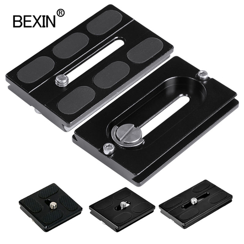 BEXIN camera Quick Release Plate PU40 50 60 70 with 1/4 Screw Mount For Benro Arca Swiss Monopod Tripod Ball Head DSLR camera ► Photo 1/6