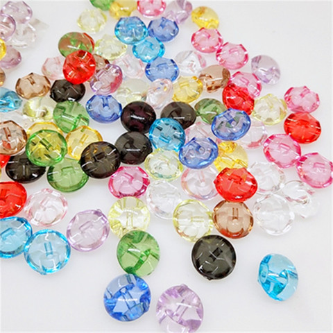 20/50pcs/pack Mixed Color Transparent acrylic mushroom buttons imitation crystal buttons  Accessories DIY crafts 12mm ► Photo 1/2