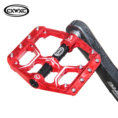 CXWXC Flat Bike Pedals MTB Road 3 Sealed Bearings Bicycle Pedals Mountain Bike Pedals Wide Platform  Accessories Part ► Photo 1/6