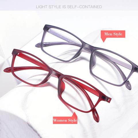 New Arrival TR-90 Frame Glasses for Both Men and Women Styles 4 Optional Colors Plastic Flexible Durable Eyewear Prescription ► Photo 1/6