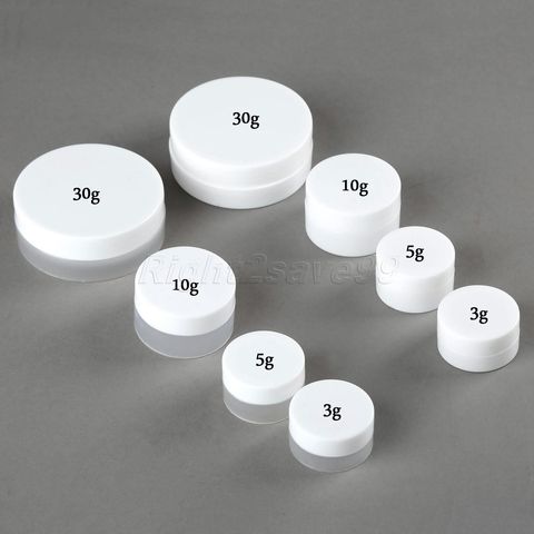 5PCS Portable Plastic Cosmetic Empty Jars 3g 5g 10g 30g cream containers Cosmetic Bottle Pots Clear White Makeup Lip Balm box ► Photo 1/6